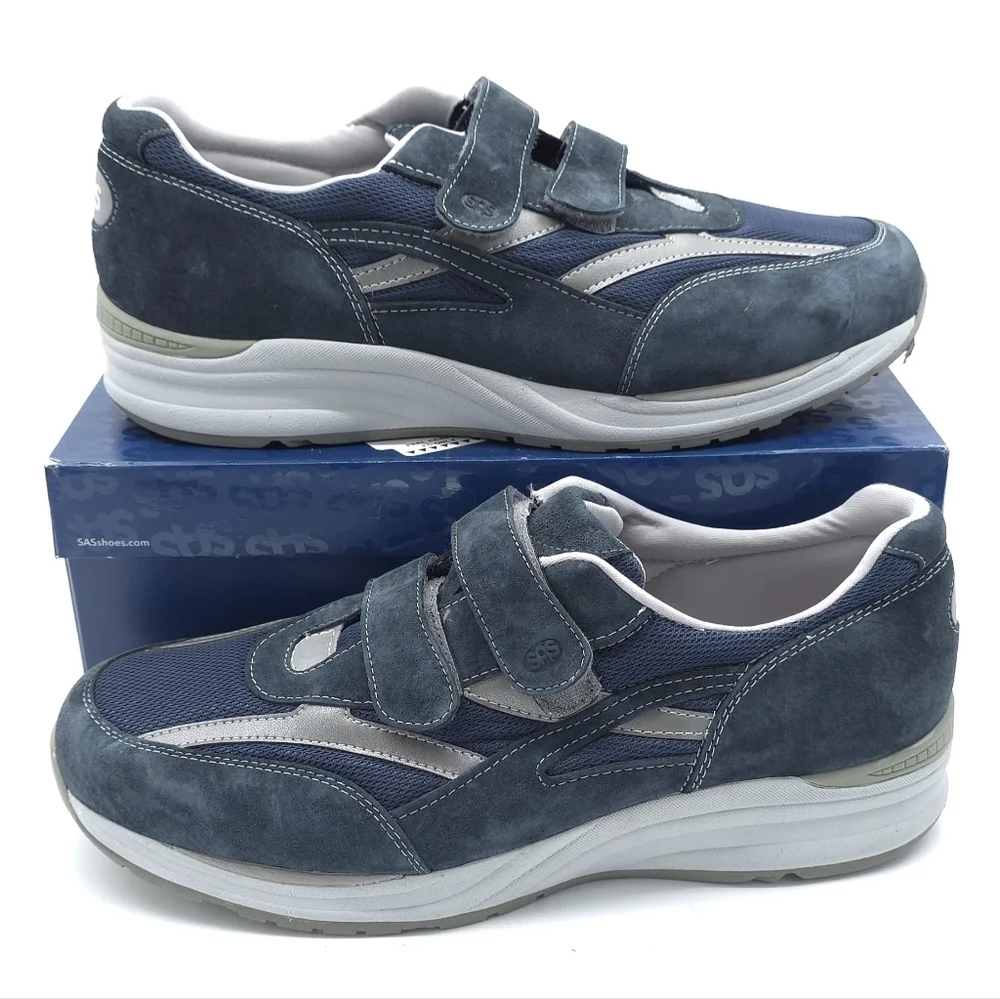 SAS Mens JV Mesh Walking Sneakers Size 16 M Blue Tripad Comfort Suede